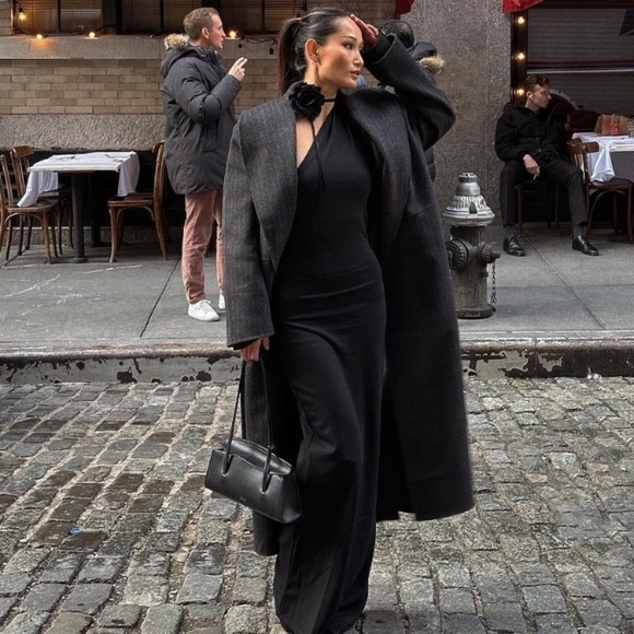 Marcella NYC Manhattan Dress Gown One Shoulder Maxi Ponte Fabric Size Small - Picture 6 of 17